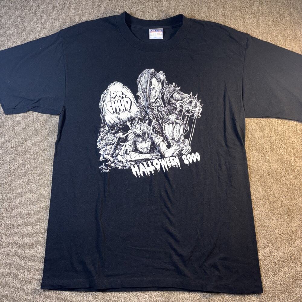 VTG Misfits Dr. Chud Halloween 2000 T-shirt Single Stitch Large Band Punk